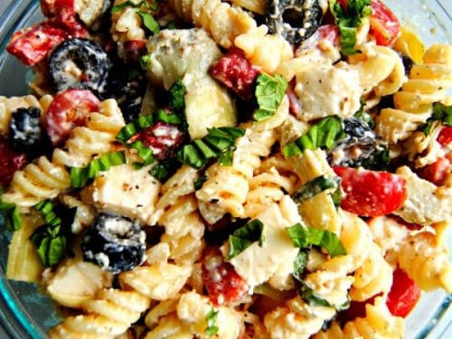 Creamy Italian Pasta Salad {Gluten-Free} - Mama Knows Gluten Free