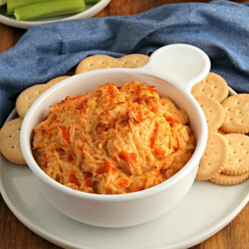 Baked Buffalo Chicken Dip {Gluten-Free, Dairy-Free Option} - Mama Knows ...