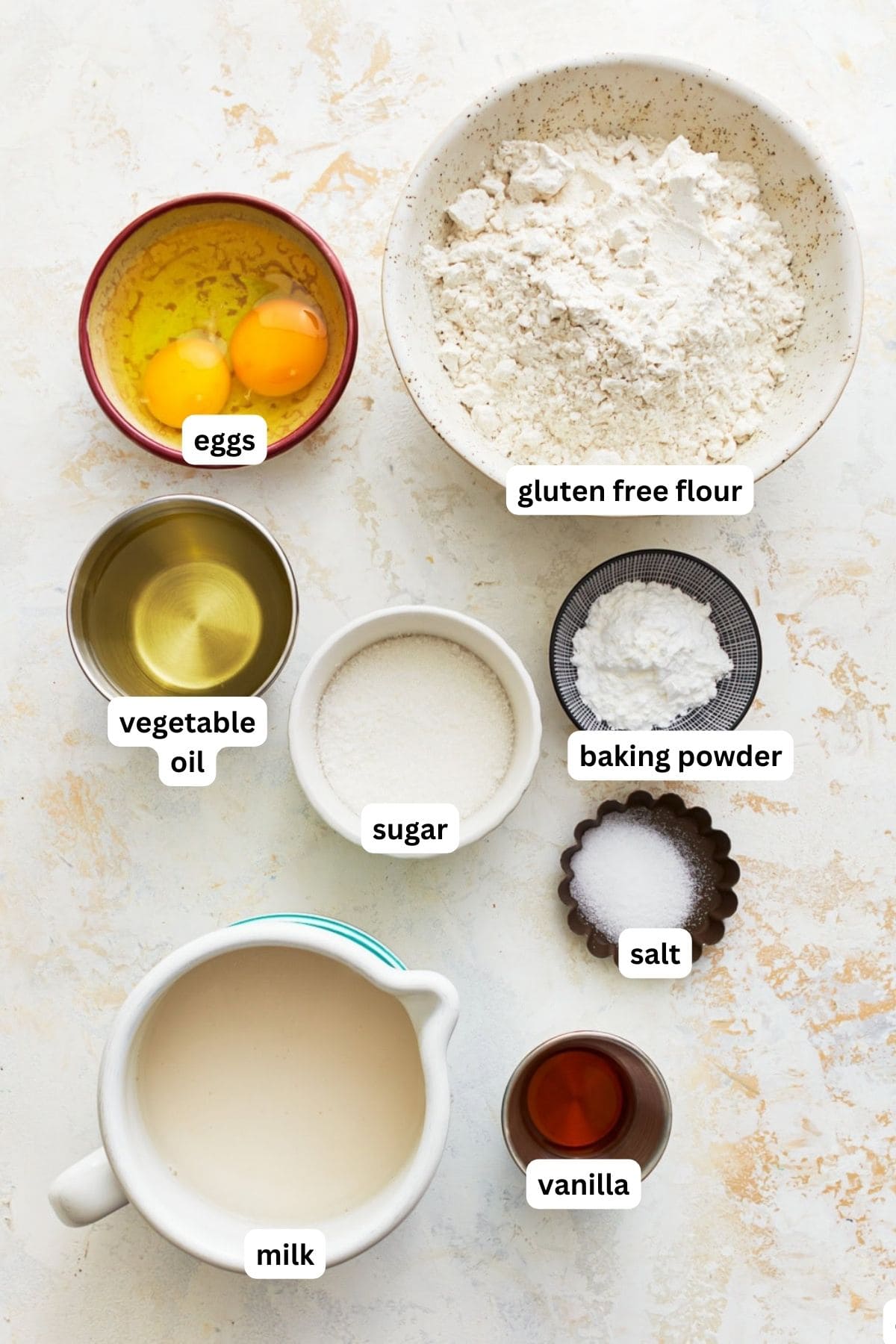ingredients for gluten free waffles