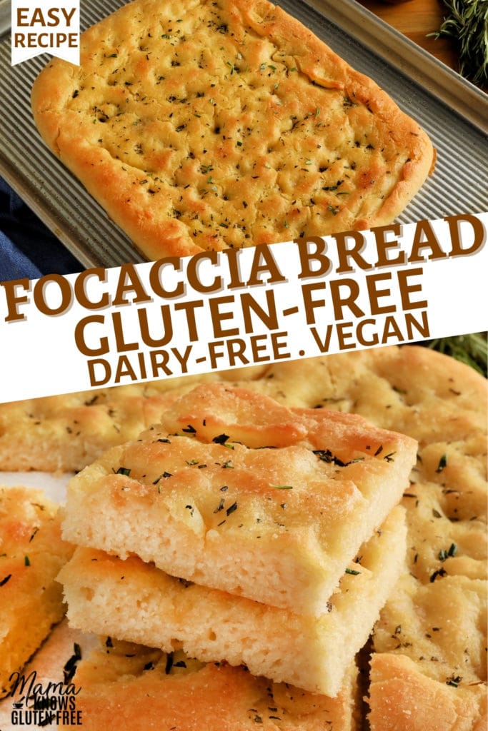 Gluten-Free Focaccia {Dairy-Free, Vegan} - Mama Knows Gluten Free