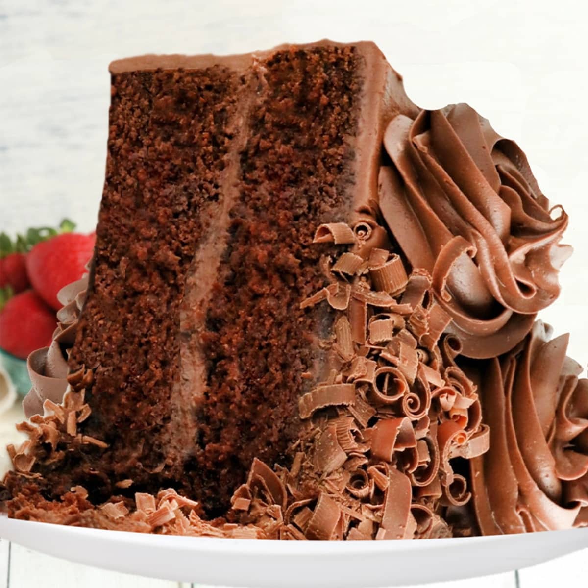 Chocolate Cake with Whipped Ganache Frosting Recipe