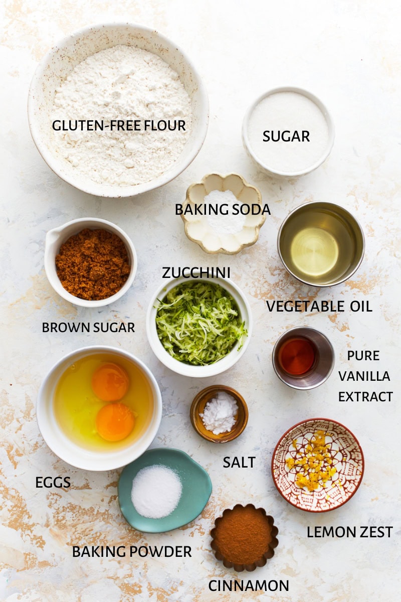 gluten-free zucchini bread recipe ingredients 