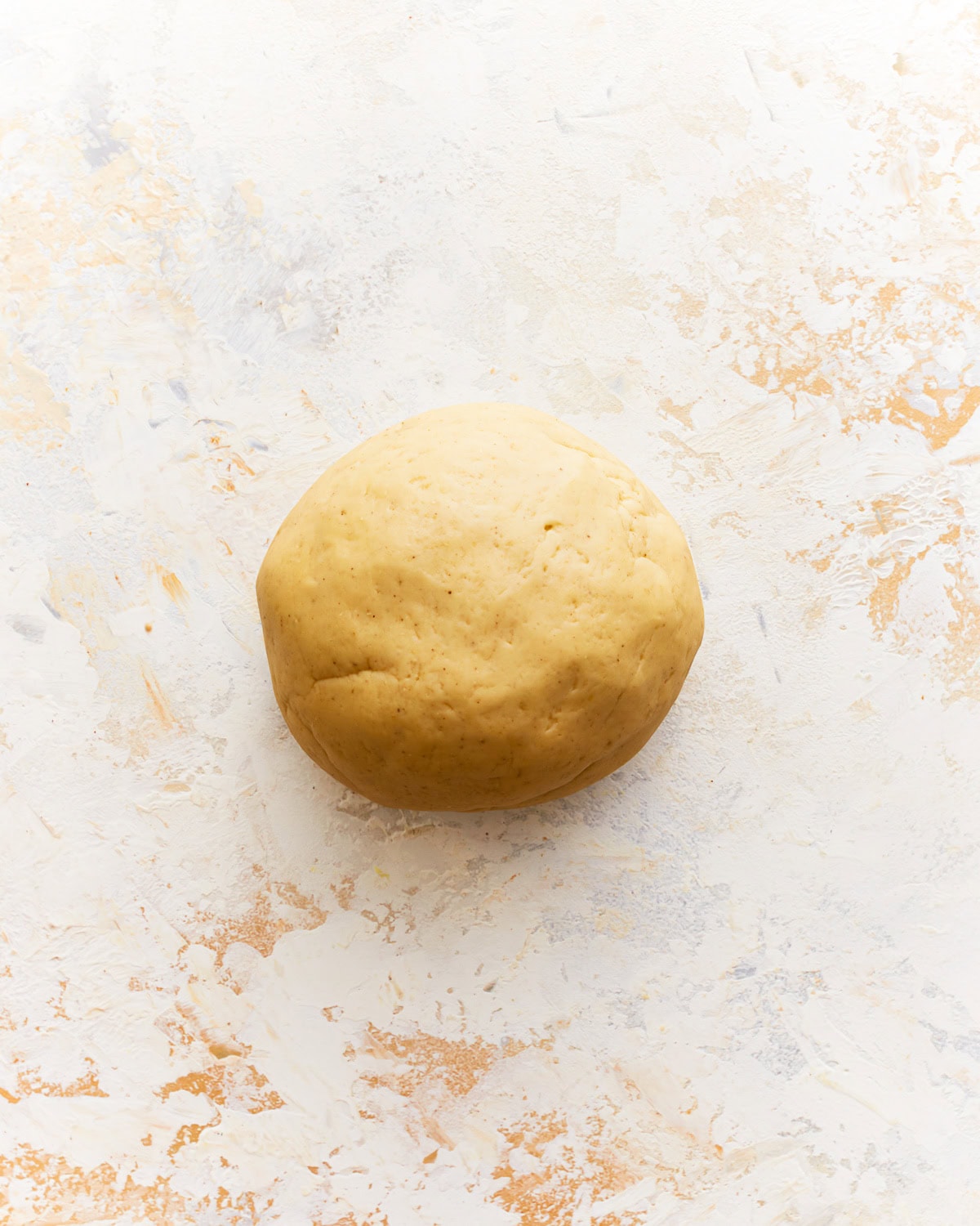 kneaded gluten-free pasta dough ball.