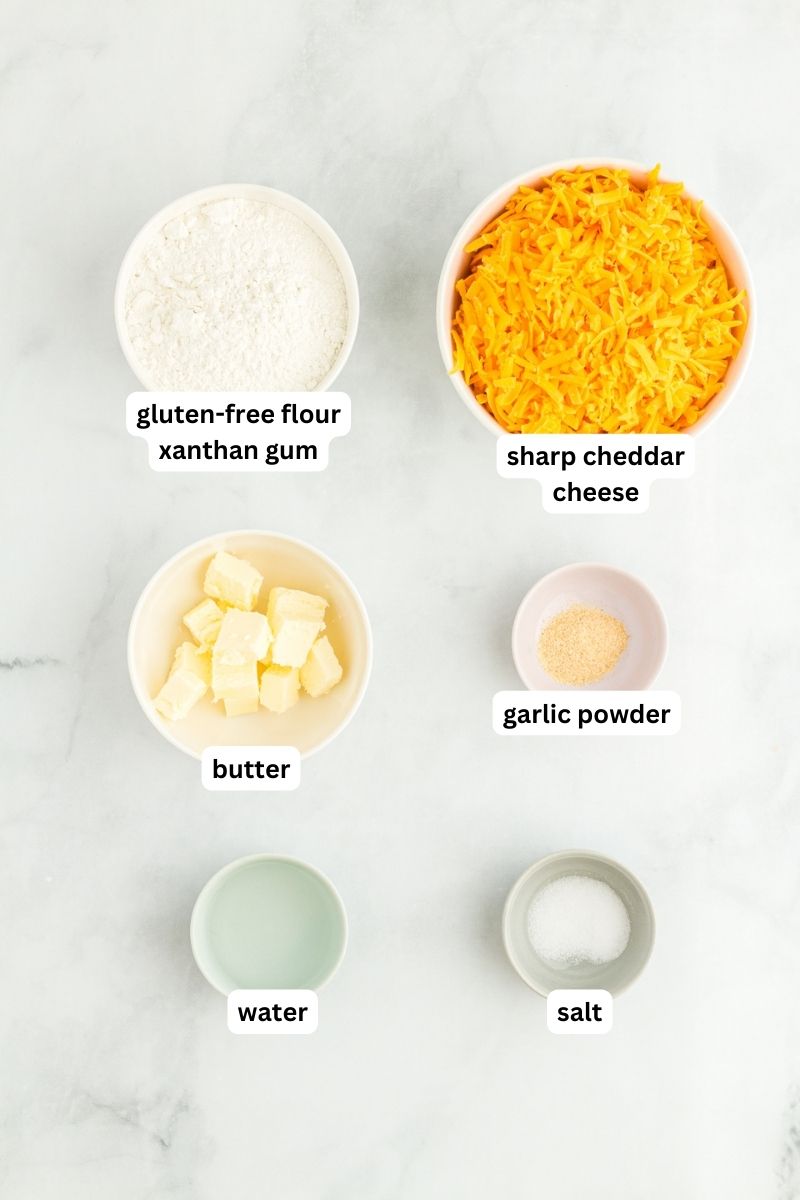 Ingredients for gluten free cheez its