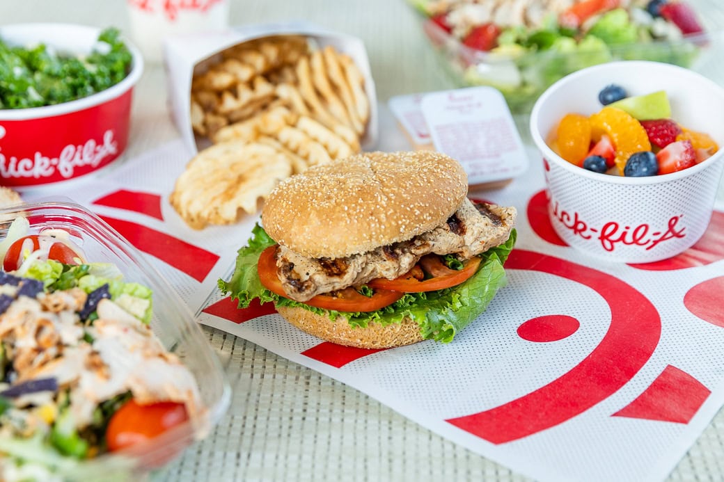 as assortment of gluten sensitive items from Chick-fil-A