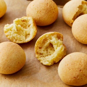 Close up of Pandebono Pandebono (Colombian Cheese Bread)