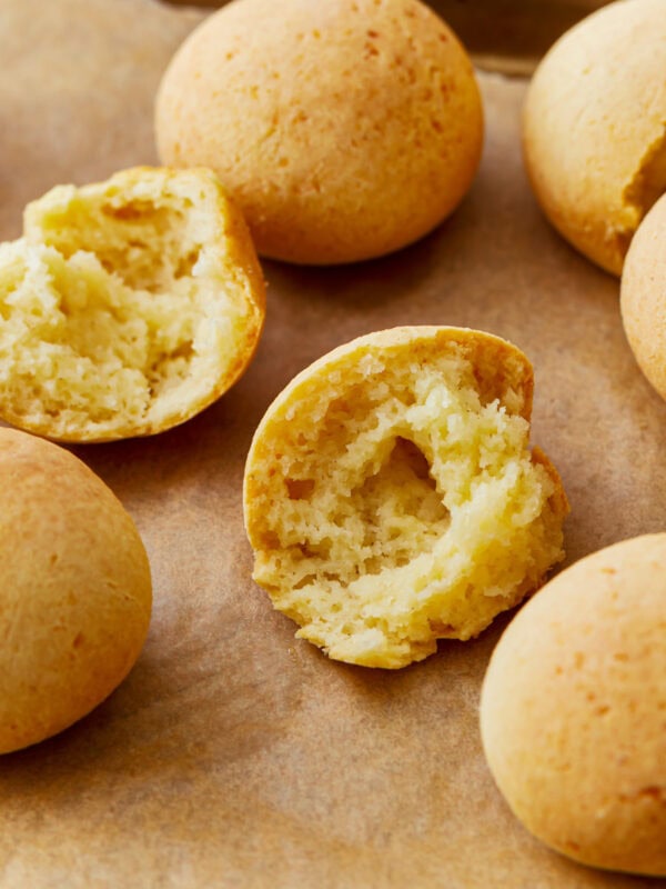 Close up of Pandebono Pandebono (Colombian Cheese Bread)