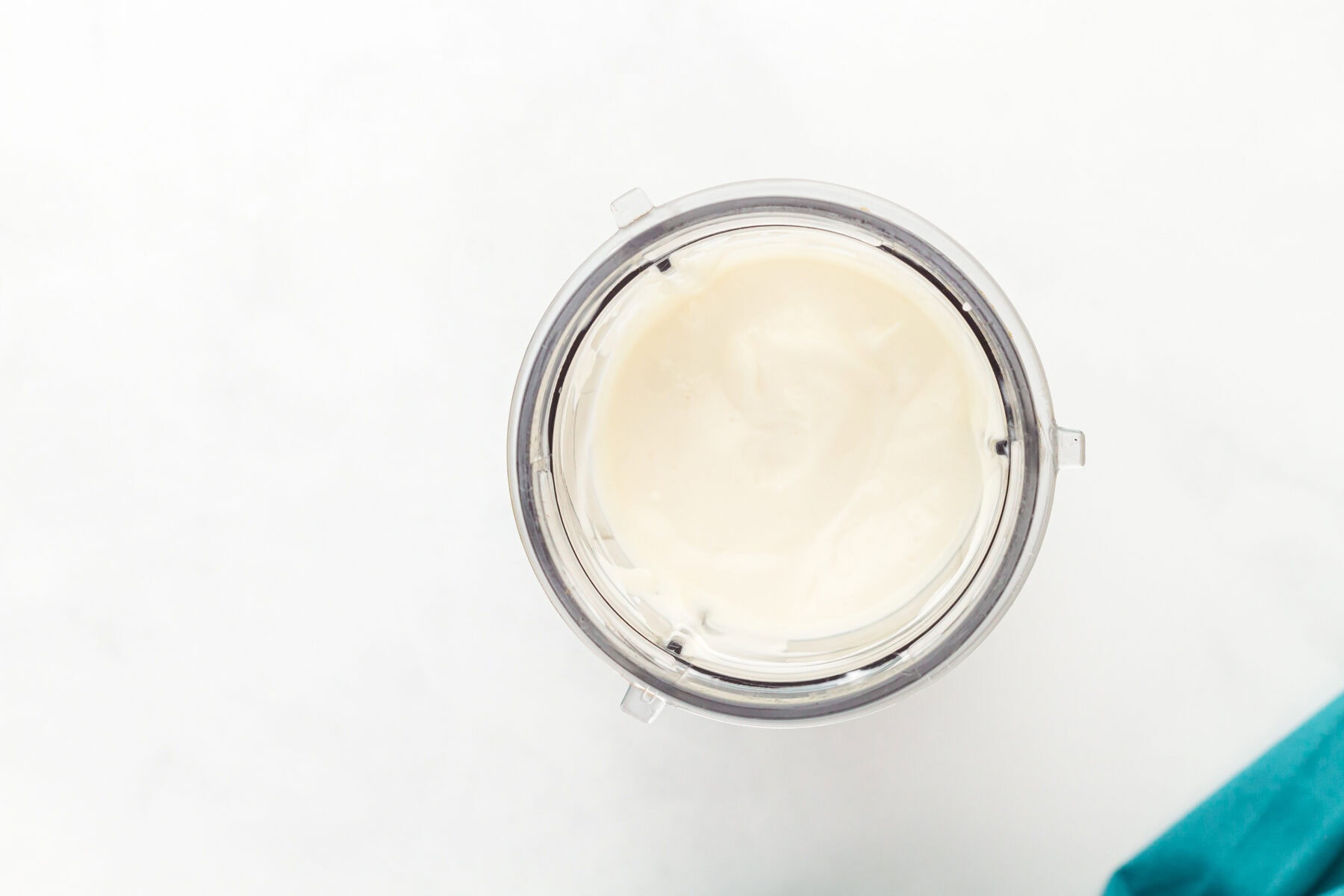 Vegan mayonnaise in a blender