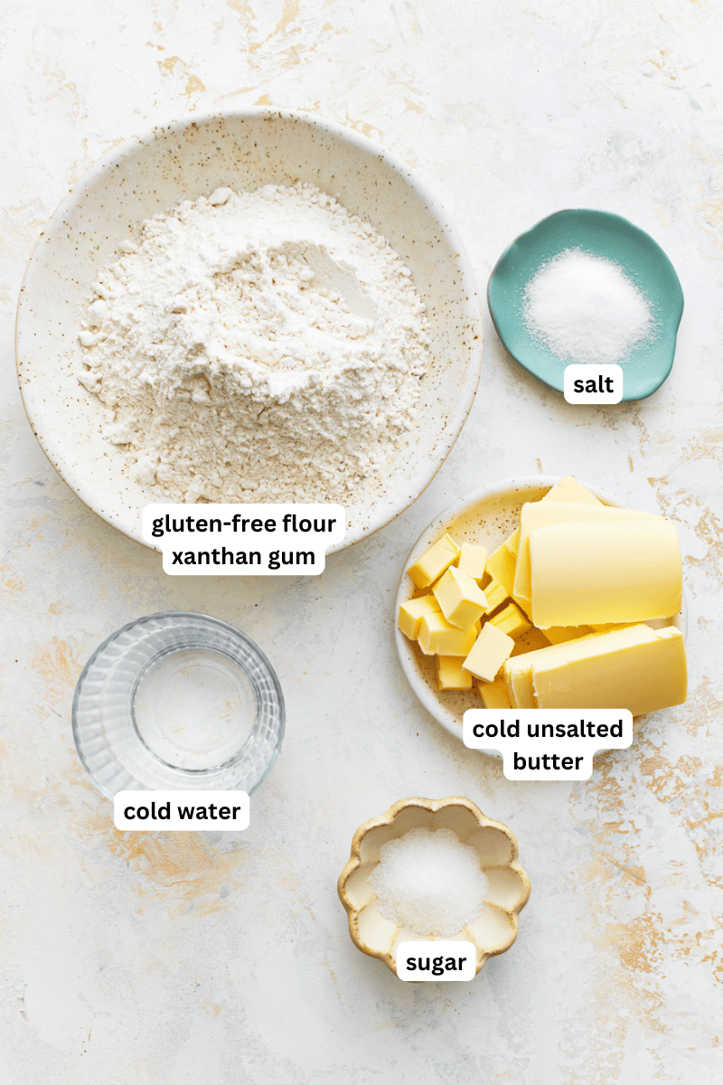 Ingredients for gluten-free puff pastry